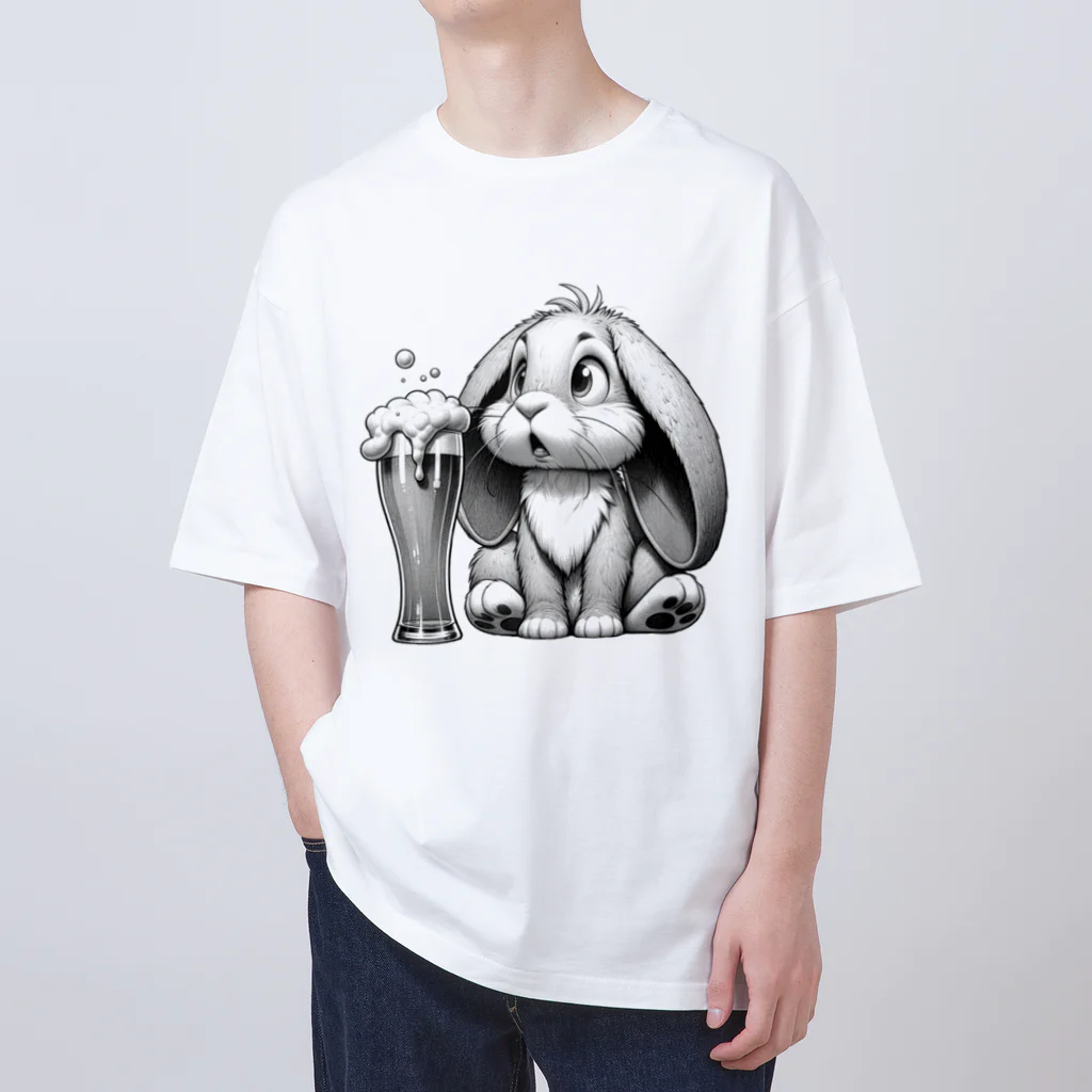 bottaの可愛いウサギ(垂れ耳ビール) Oversized T-Shirt
