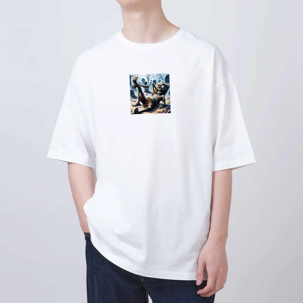 ニコネガショップの怠惰なゾンビ君 Oversized T-Shirt