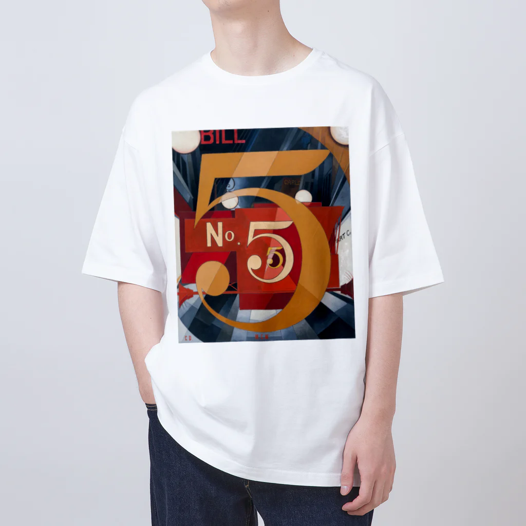 パブリックドメインさんのチャールズ・デムス charles demuth No5 金のNo.5 オーバーサイズTシャツ