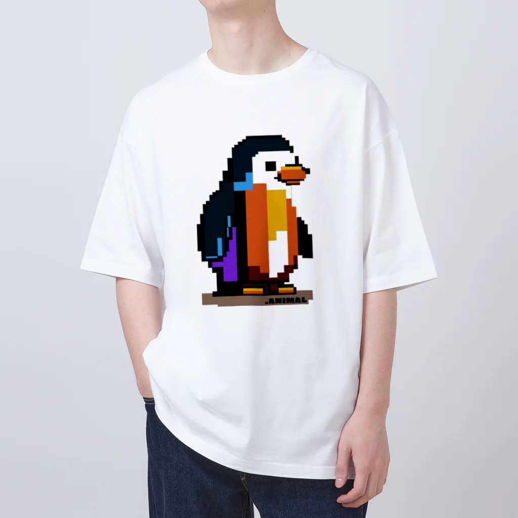 .ANIMALのドットペンギン　ききかえす ver Oversized T-Shirt