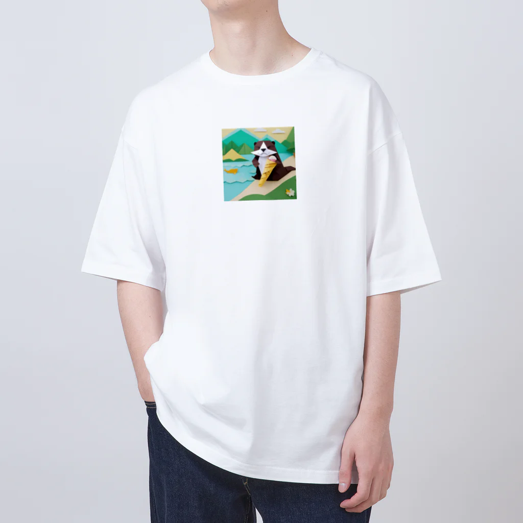 yumiceのice meets オリガミカワウソ Oversized T-Shirt