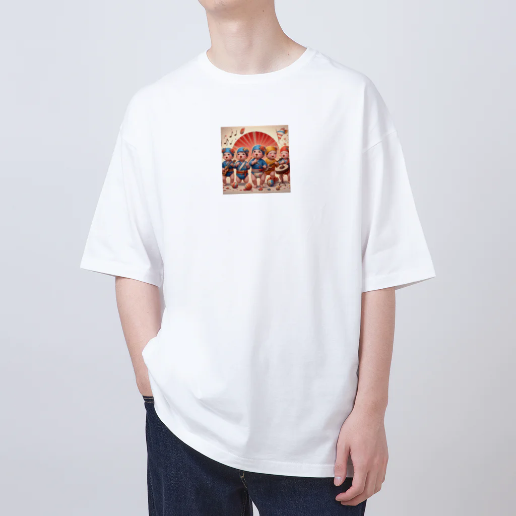 taka-kamikazeの赤ちゃん楽団 オーバーサイズTシャツ