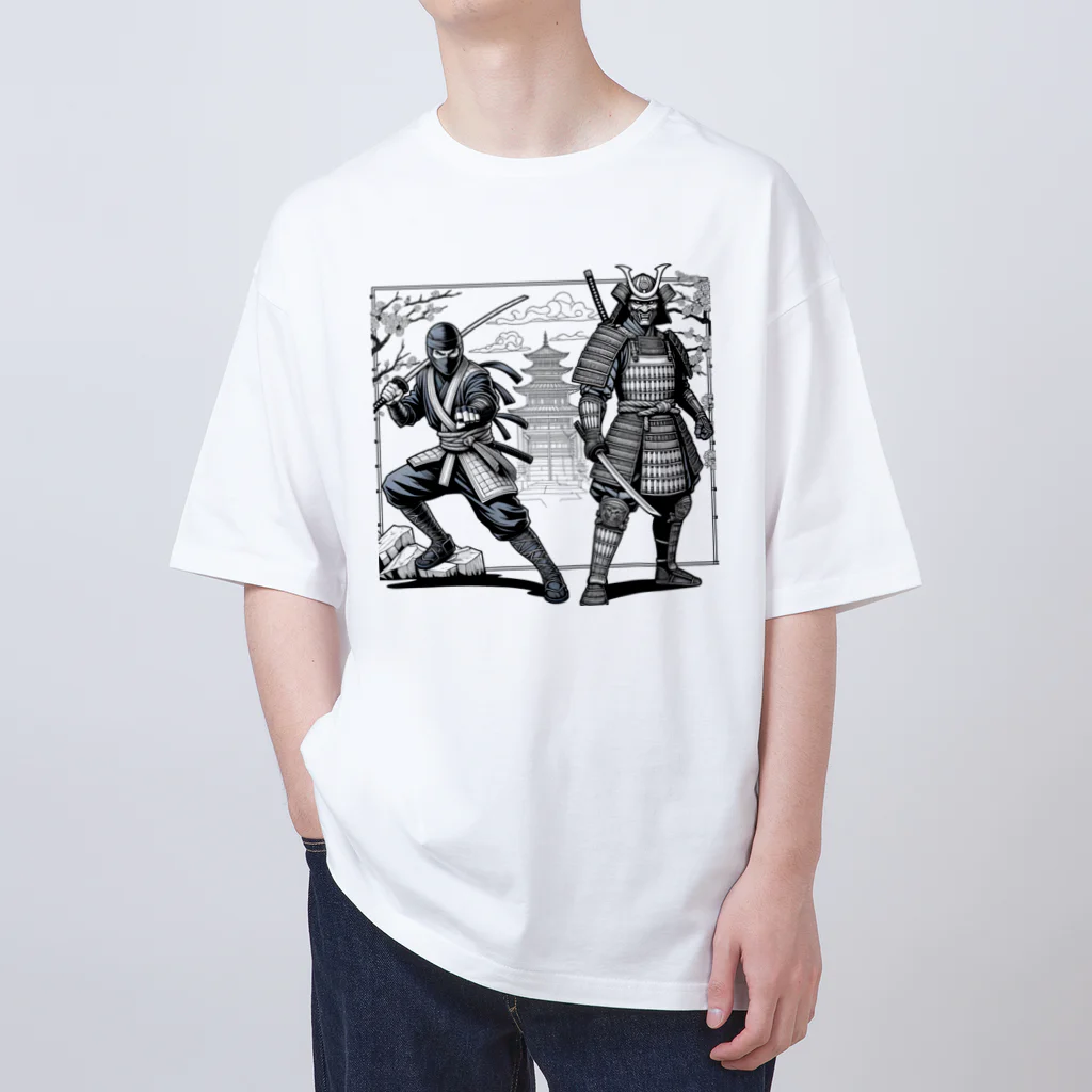 マイティのninja & samurai Oversized T-Shirt