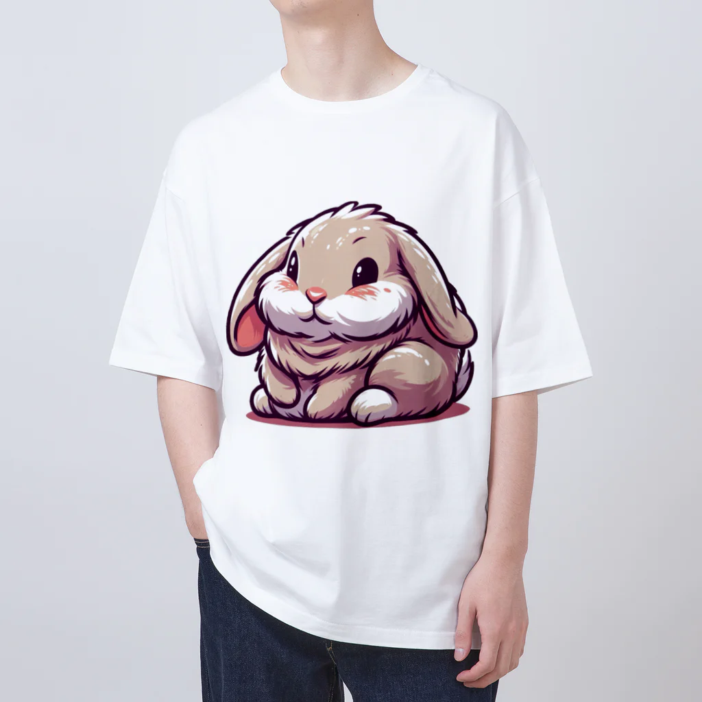 jir0-のふわふわうさぎ オーバーサイズTシャツ