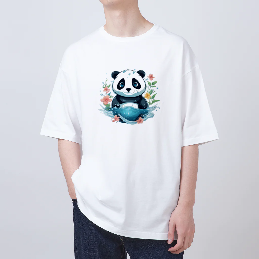 waterpandaの水中のパンダ オーバーサイズTシャツ