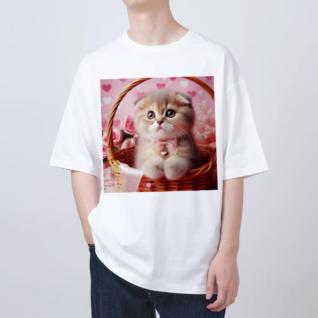 neko_shopのかごねこ3 オーバーサイズTシャツ