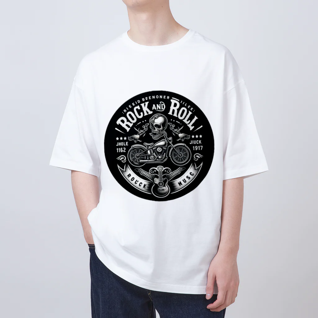 ロック堂のバイクアンドギター Oversized T-Shirt