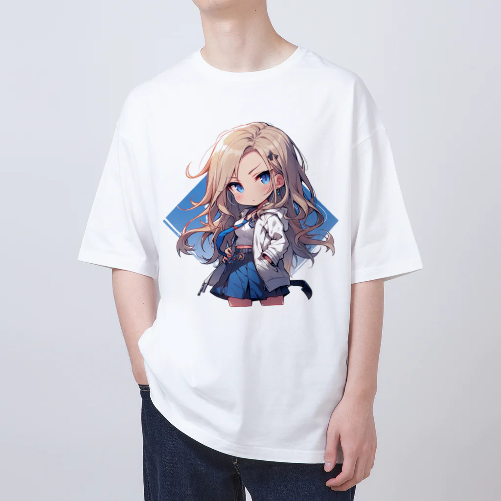 honoka_tの金髪ちびキャラ美少女 Oversized T-Shirt