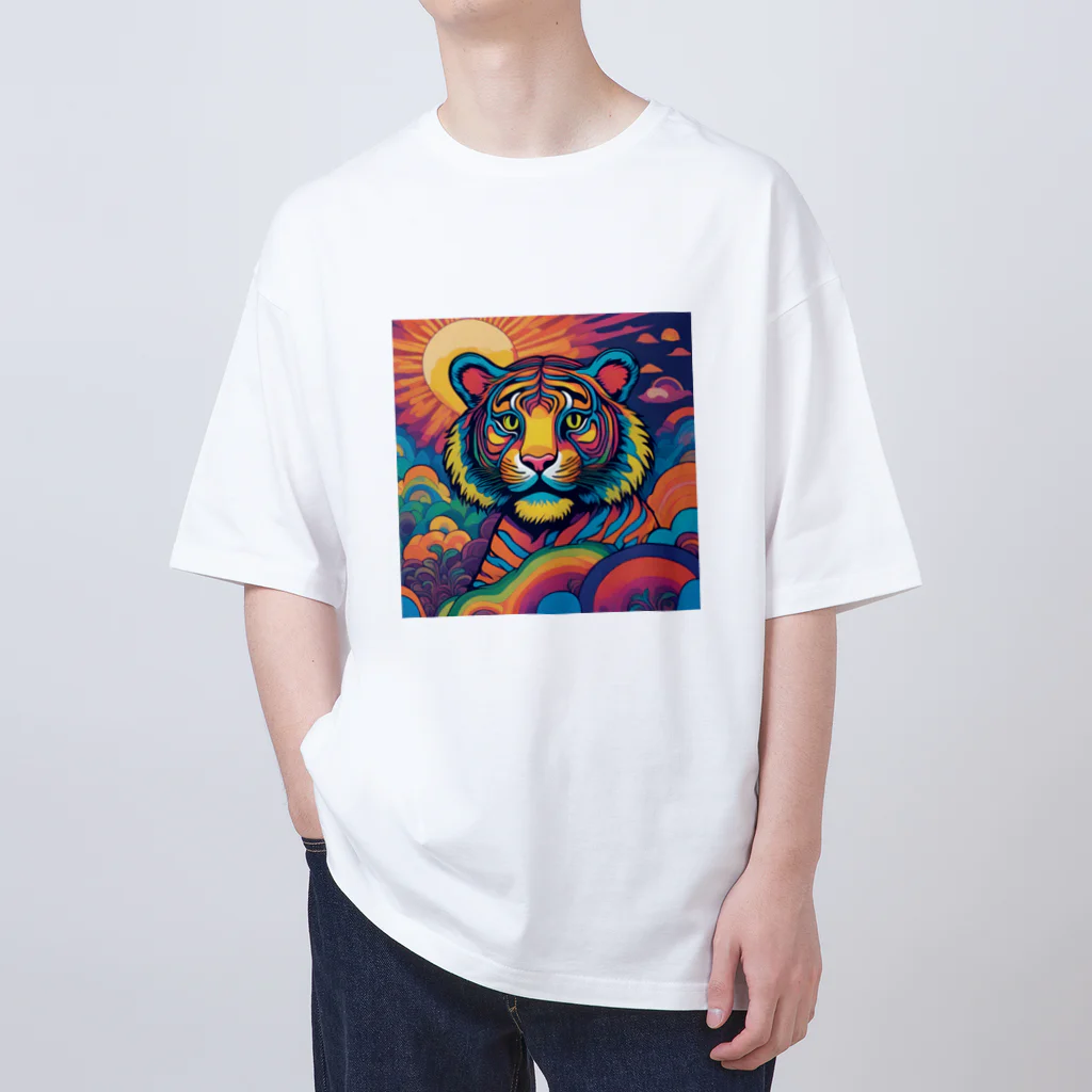 colorful-Nのカラフルなトラ Oversized T-Shirt