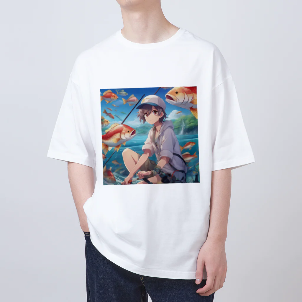 chillfishingの釣りガール爆釣！ オーバーサイズTシャツ