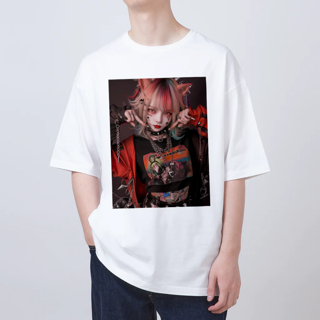 KAMIBUKROの鬼かわいい獣耳美女 Oversized T-Shirt