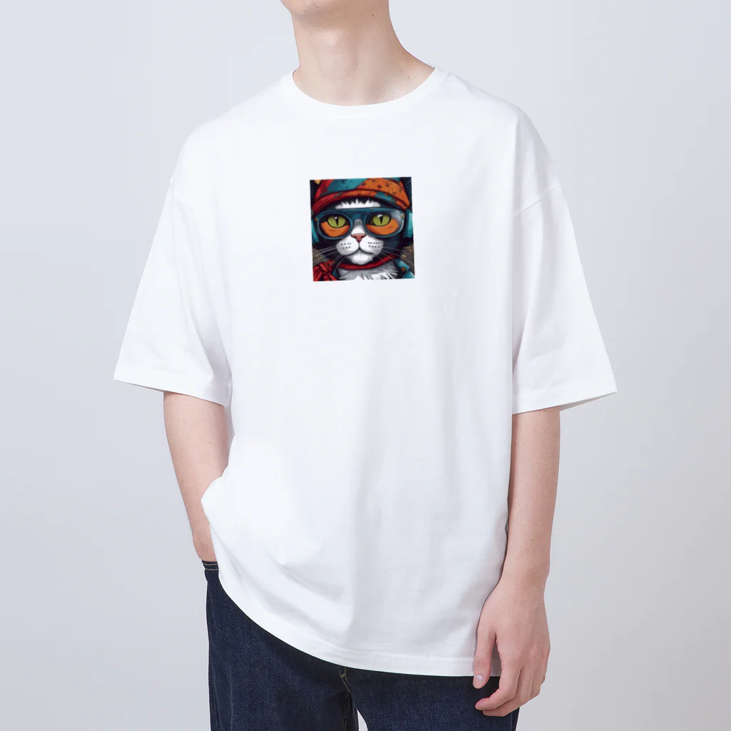 DezamaLandの戦闘猫 オーバーサイズTシャツ