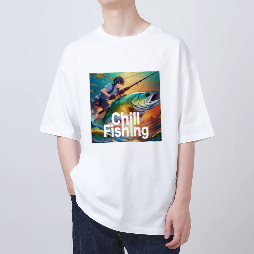 chillfishingのイケメンアングラー！「セイゴ」 Oversized T-Shirt