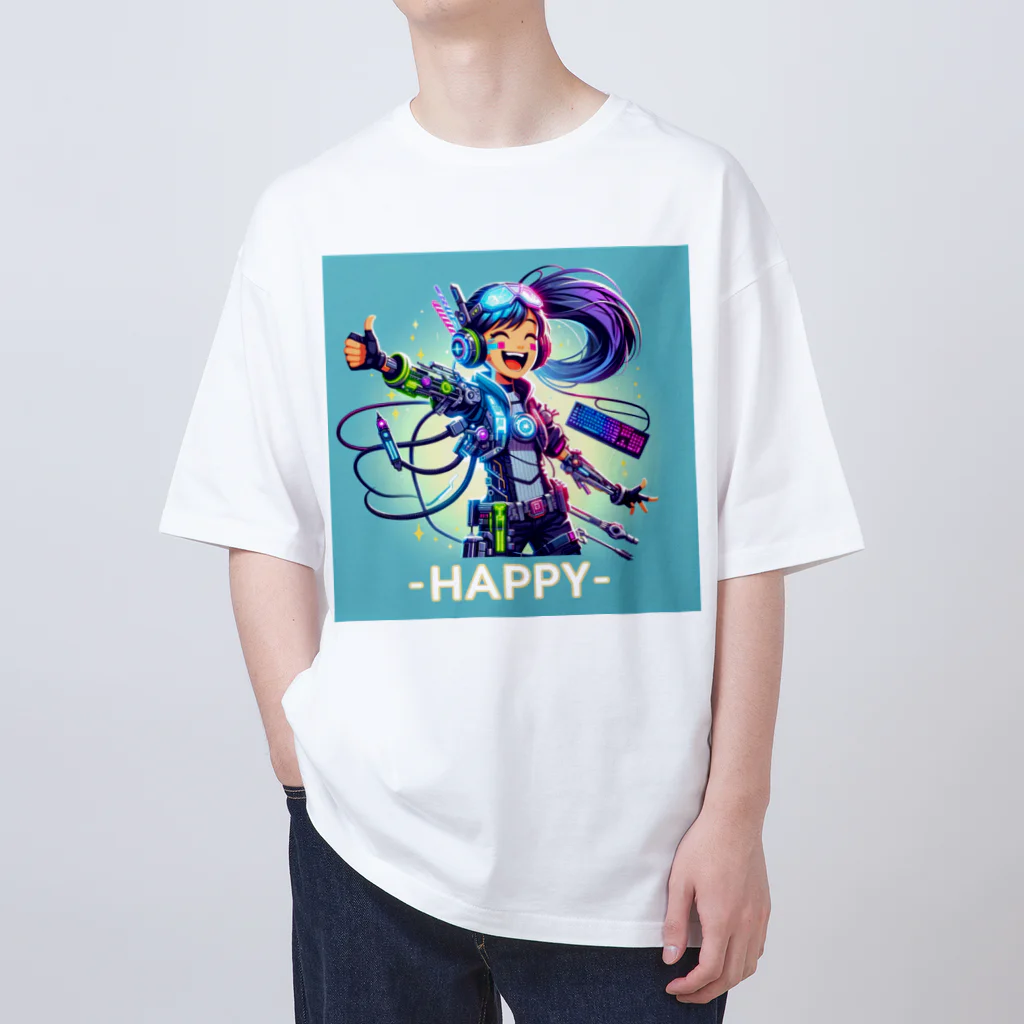 iSysのゲーミング少女ピーシーツー Oversized T-Shirt