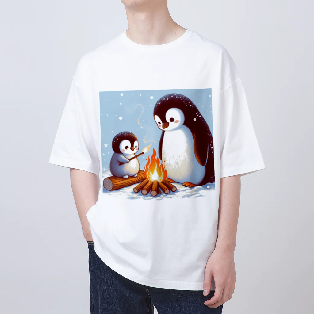 推しの美少女とアイドルのペンギンの進化 Oversized T-Shirt