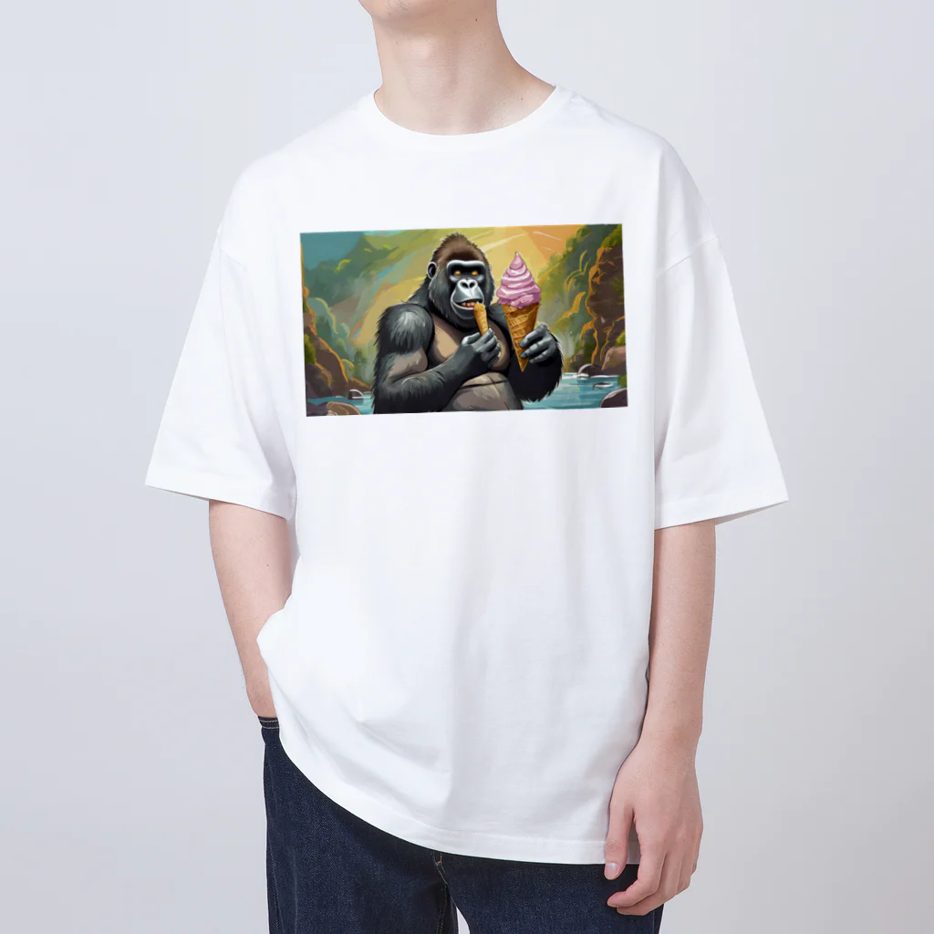 ハンサムズゴリラのゴリラアイス Oversized T-Shirt