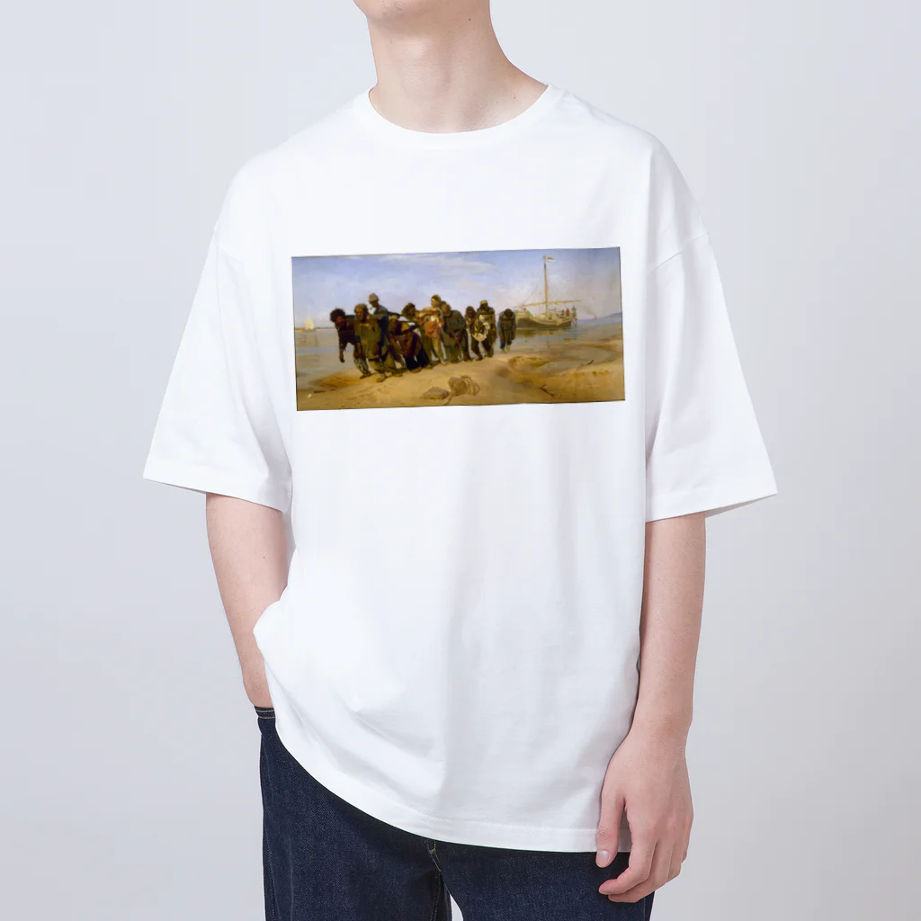 世界美術商店のヴォルガの船曳き / Barge Haulers on the Volga オーバーサイズTシャツ