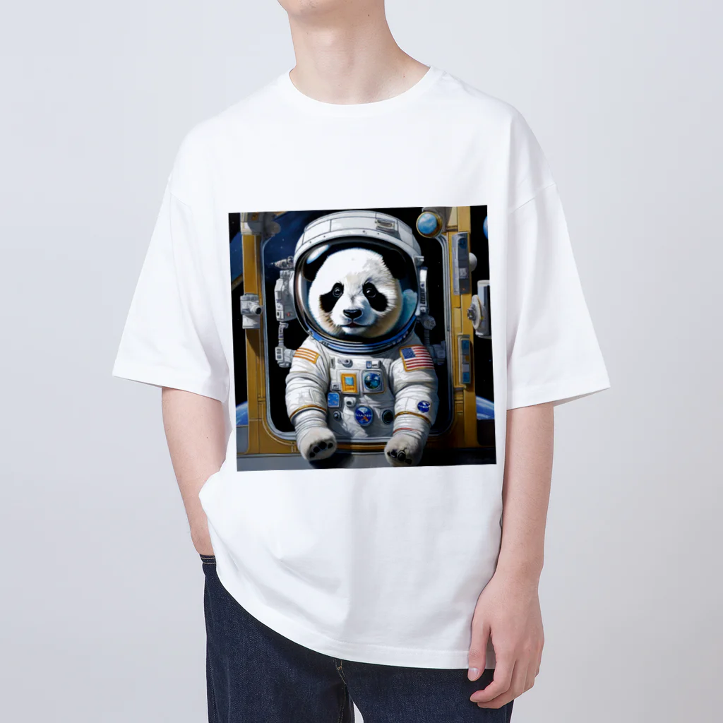 SHIZUKUの宇宙パンダ オーバーサイズTシャツ