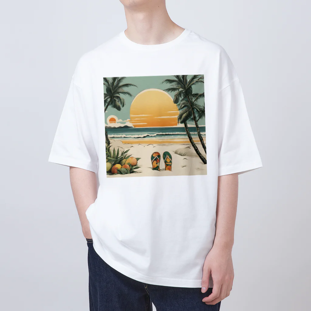 甘いマンゴーの甘い爽やかなマンゴーのイラストグッズ Oversized T-Shirt