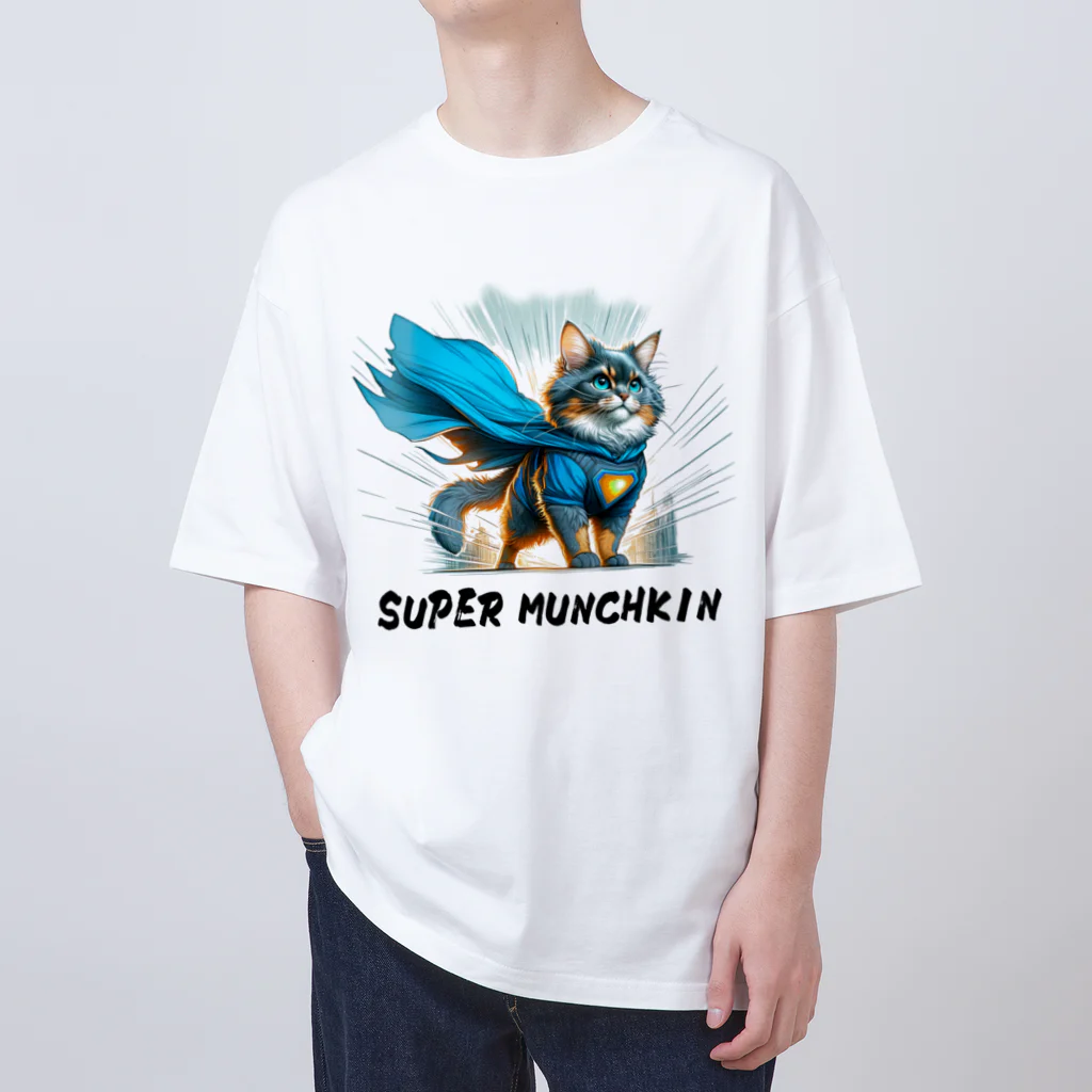 猫武者(NekoMusya)のSUPER MANCHKIN 参上！ オーバーサイズTシャツ