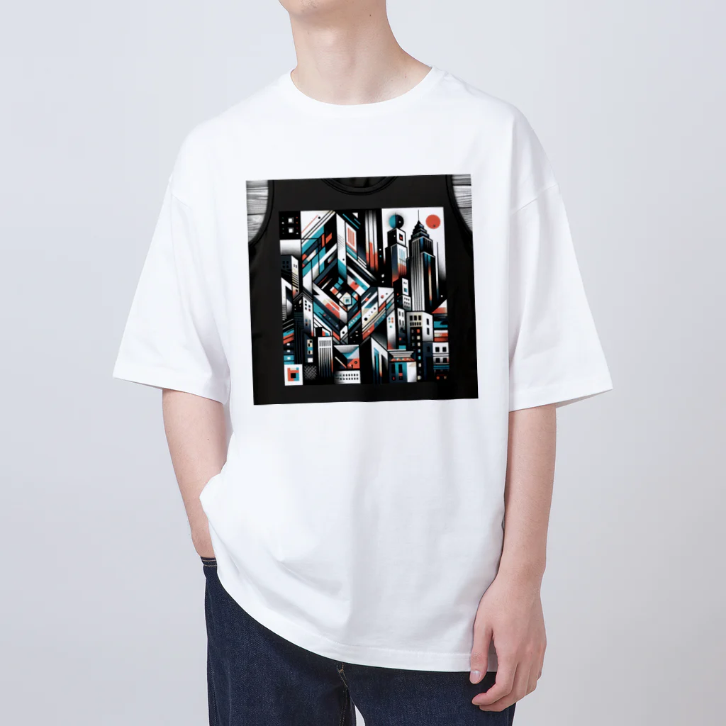 kenken-kenkenショップの幾何学TOKYO Oversized T-Shirt