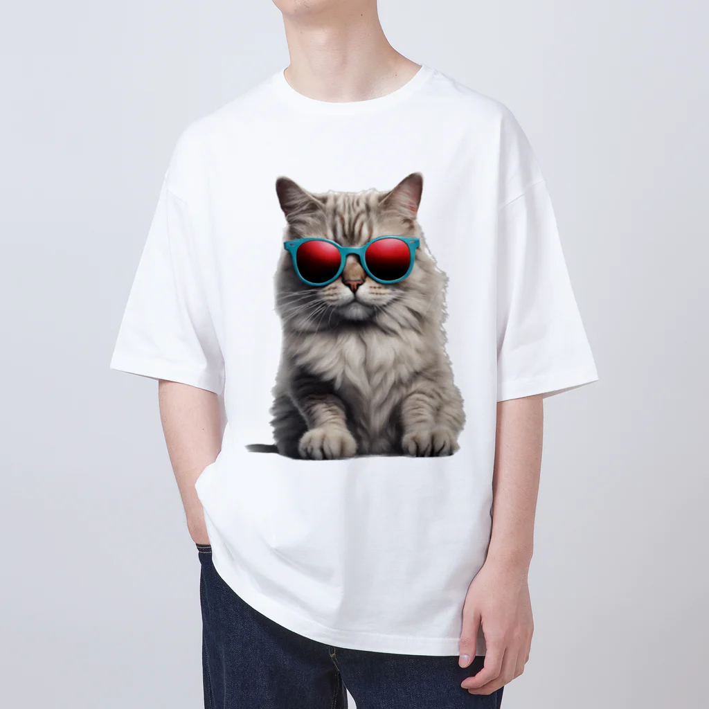 jiyurakuのクールなお猫様 オーバーサイズTシャツ