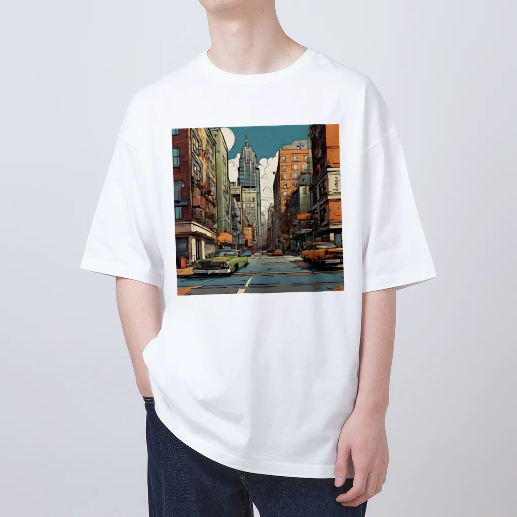 American Comic StyleのAmerican Comic Landscape 4 オーバーサイズTシャツ