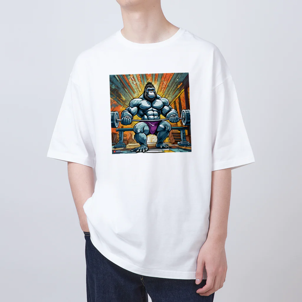 gollisquatのアームカールゴリラ オーバーサイズTシャツ