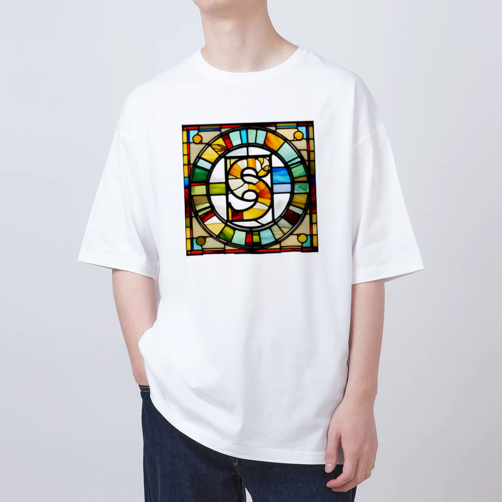 alphabet stained glassのstained glass S オーバーサイズTシャツ