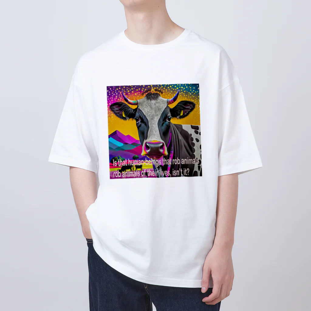 angelaideのanimal welfare cow オーバーサイズTシャツ