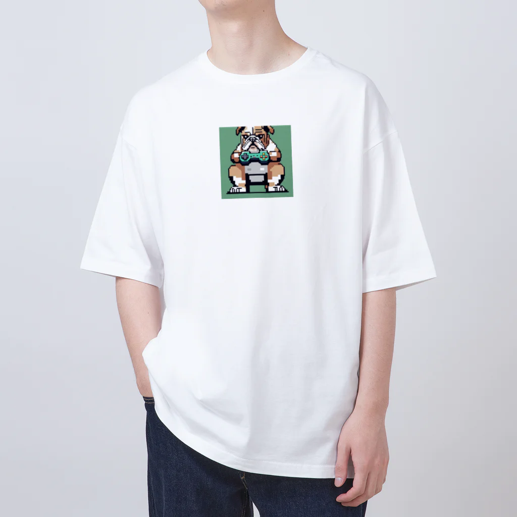 barisukaのゲーム中毒のブルドッグ Oversized T-Shirt