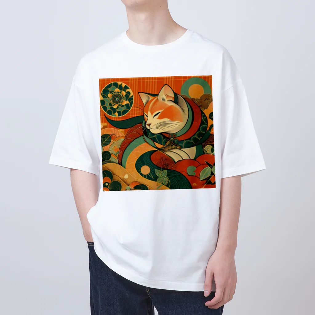 あずきば-あたりの着物猫シリーズ Oversized T-Shirt