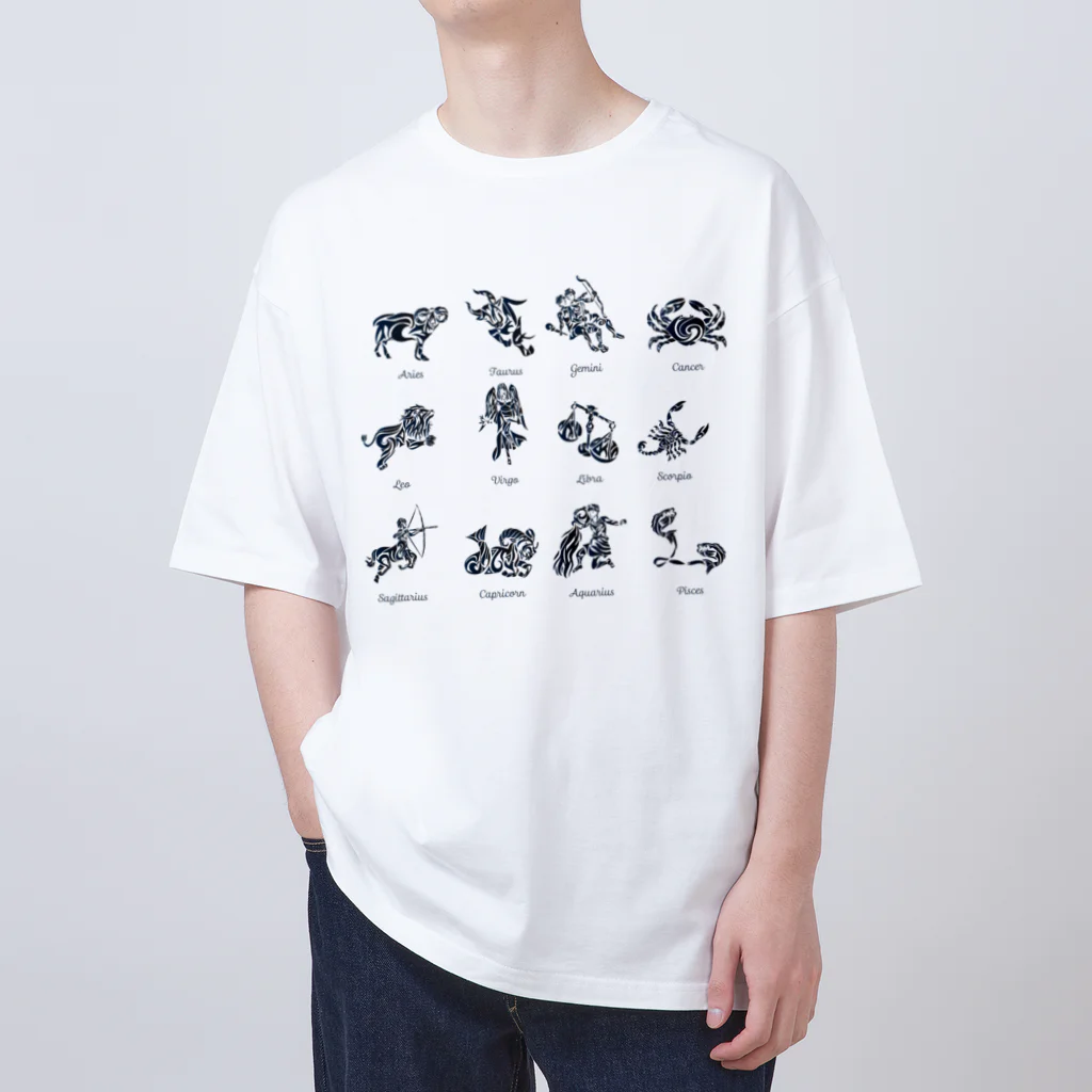 chicodeza by suzuriの12星座一覧 Oversized T-Shirt