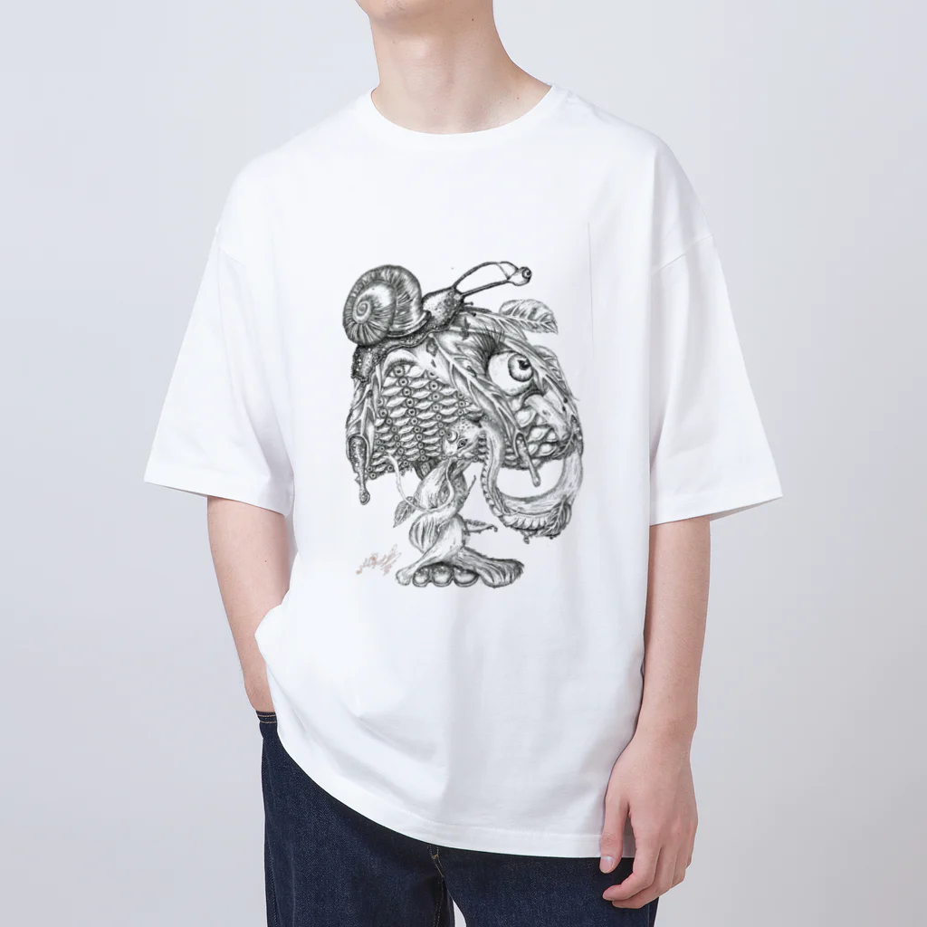 妖怪 水姫城-Yokai.Mizukijyo-ฅ^ơωơ^ฅ♡の『根古水ヒメの妖カイ画』8.カサバケ Oversized T-Shirt