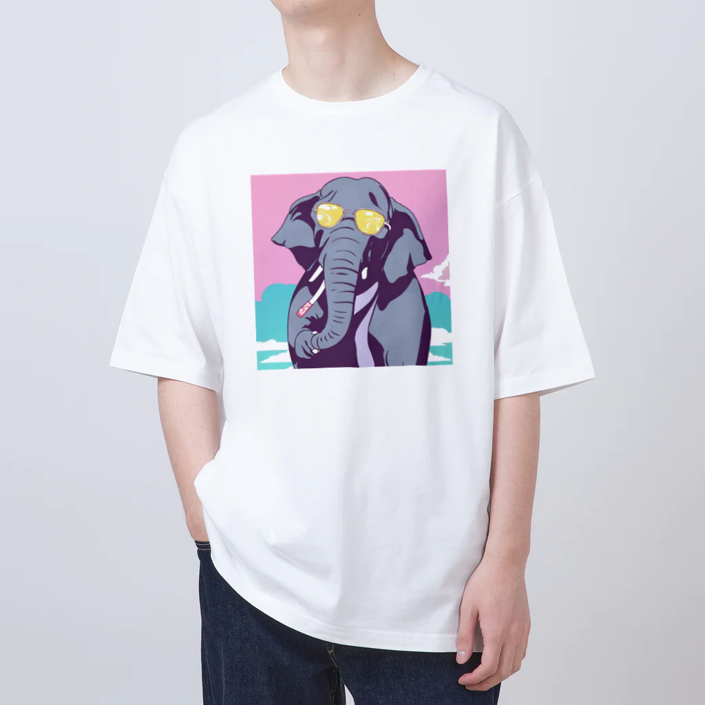 hachicoooのちょい悪ゾウ Oversized T-Shirt