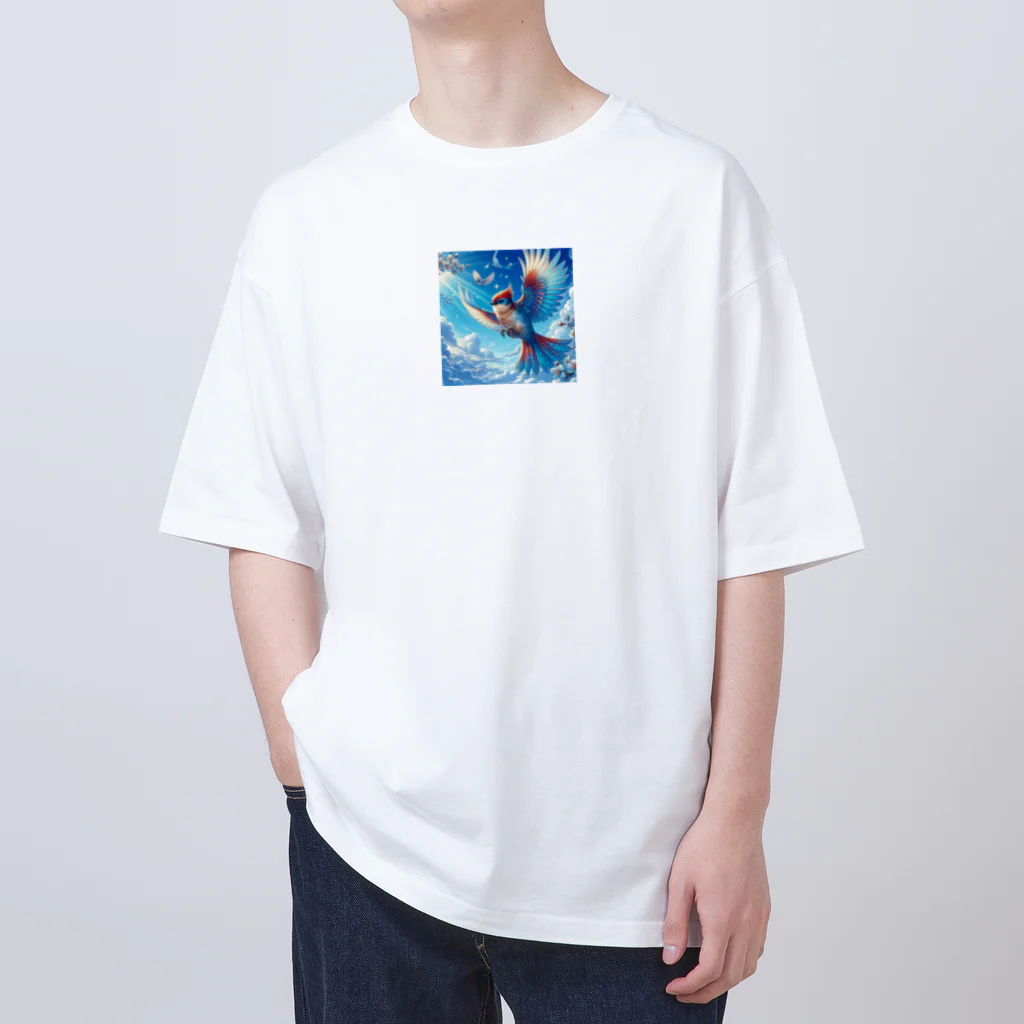 wtr3045の幸運の鳥3 オーバーサイズTシャツ