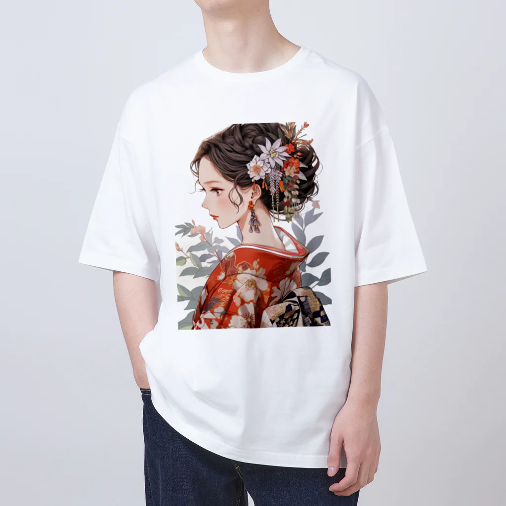 AQUAMETAVERSEの和服姿の女性　sanae 2074 オーバーサイズTシャツ
