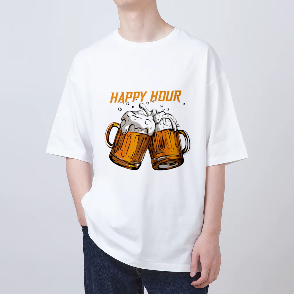 JUNK_HEDDのビールでハッピー Oversized T-Shirt