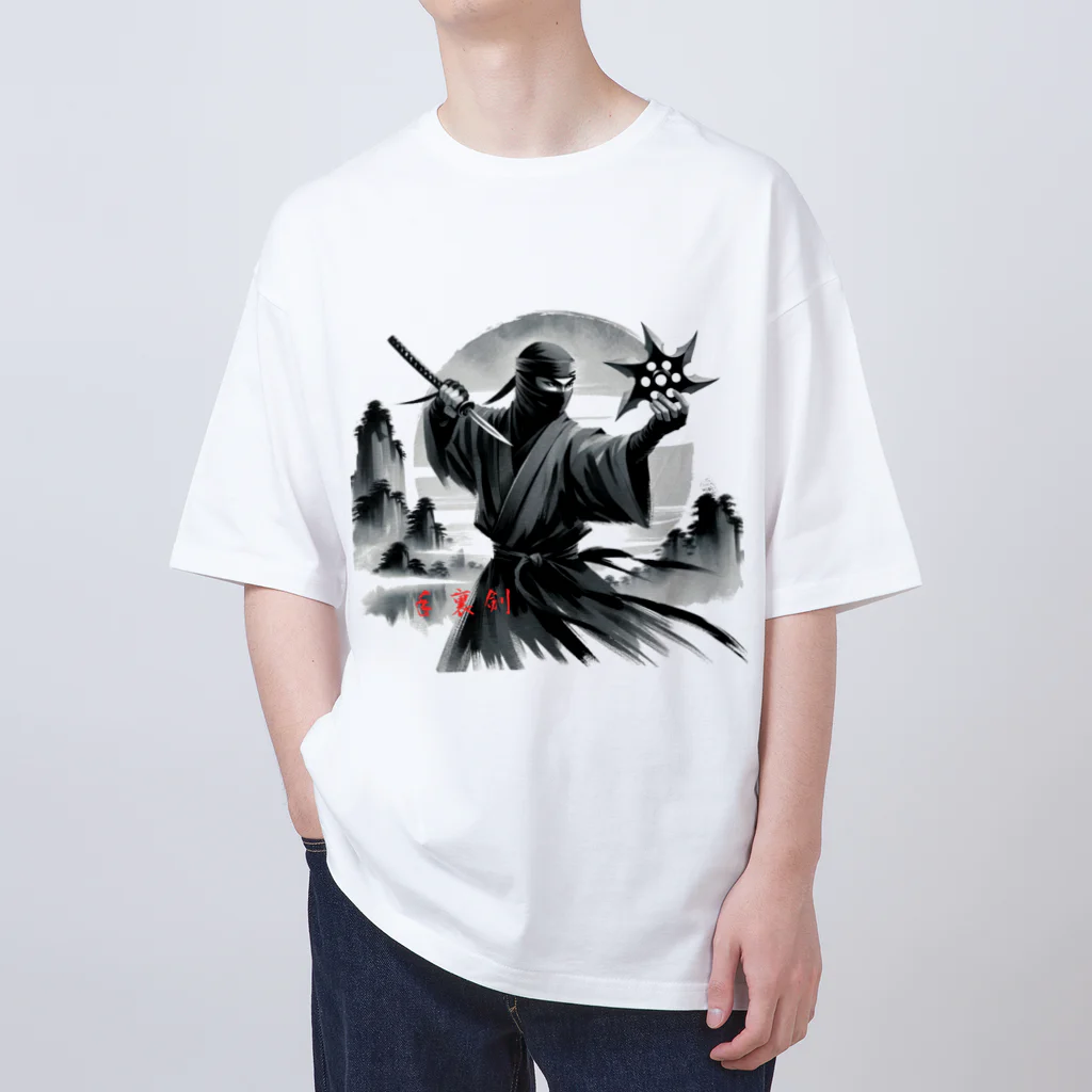 影の戦士コレクションの手裏剣・影 Oversized T-Shirt