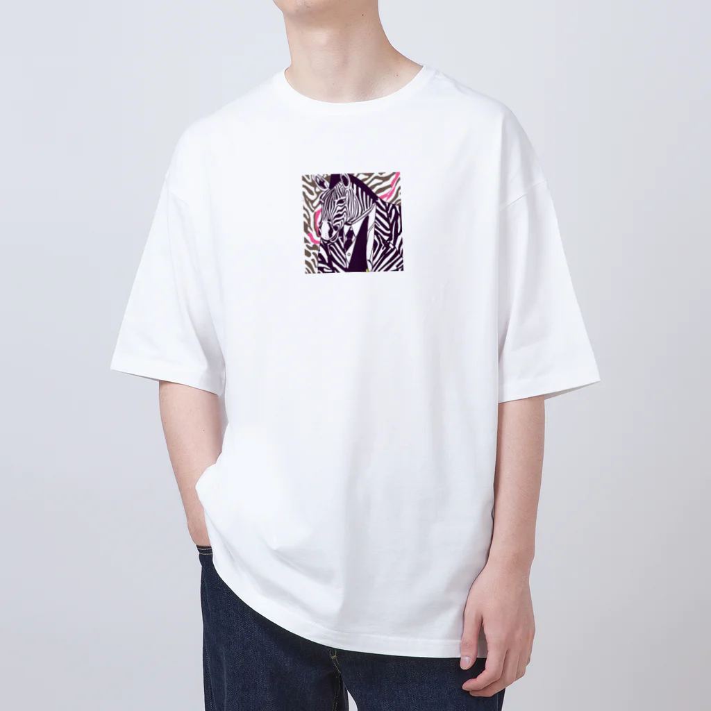 SN-02の紳士でおしゃれなシマウマ Oversized T-Shirt