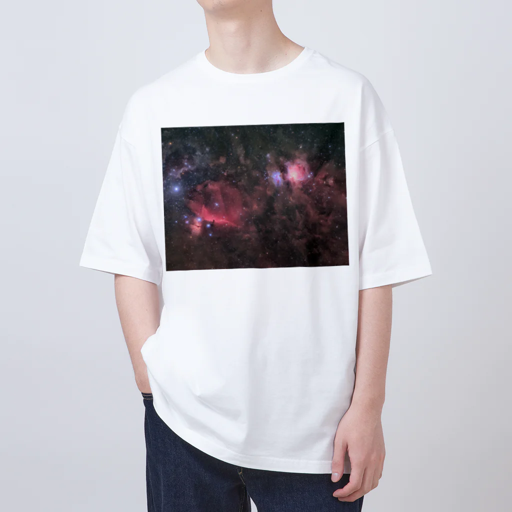 S204_Nanaのオリオン大星雲と馬頭星雲 オーバーサイズTシャツ