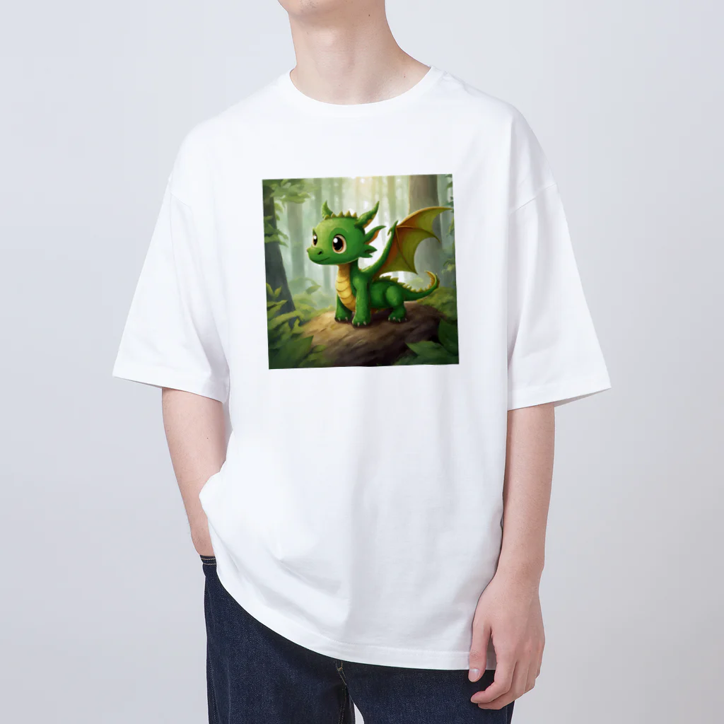 ドリームスケープギャラリーの子竜のお散歩 Oversized T-Shirt