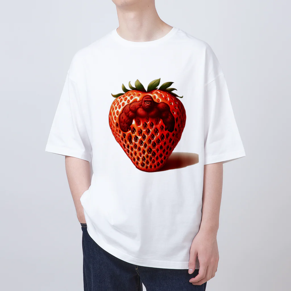 ゴリラショップのThe Mighty Gorilla Strawberry  Oversized T-Shirt