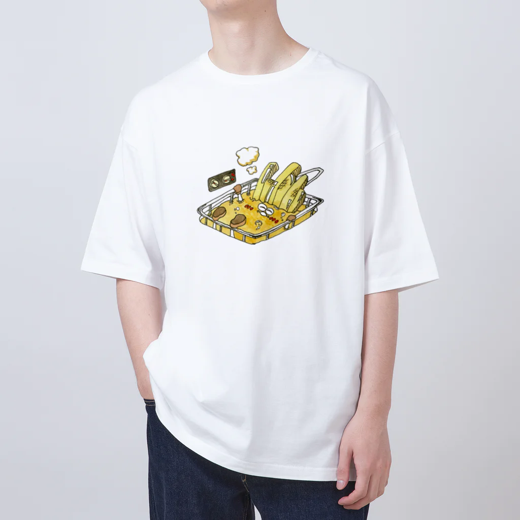 ポテトくんのTシャツ屋さんのポム・フリット　-Frier Bath- Oversized T-Shirt