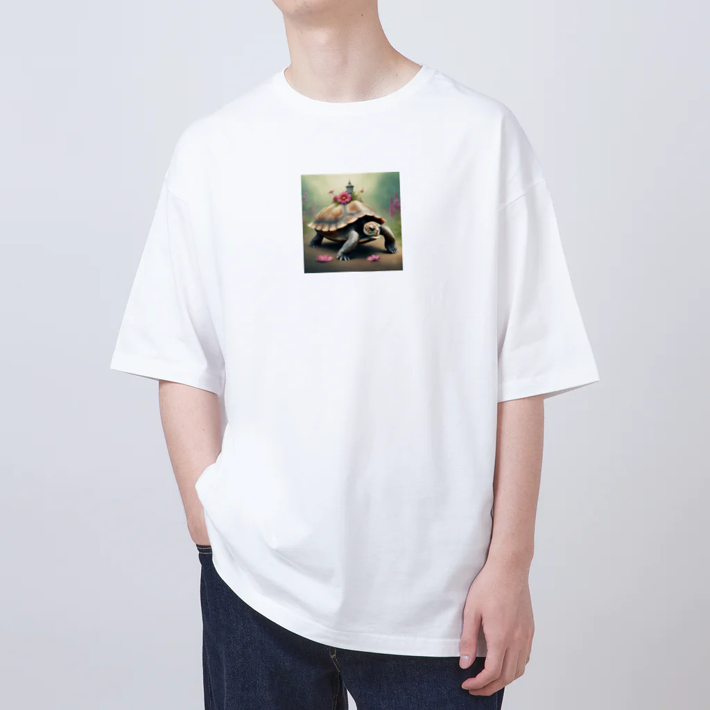 takka_555の癒される動物（カメ） Oversized T-Shirt