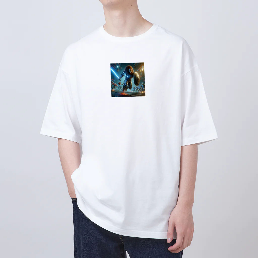 kumama07の出陣ライオンロボ Oversized T-Shirt