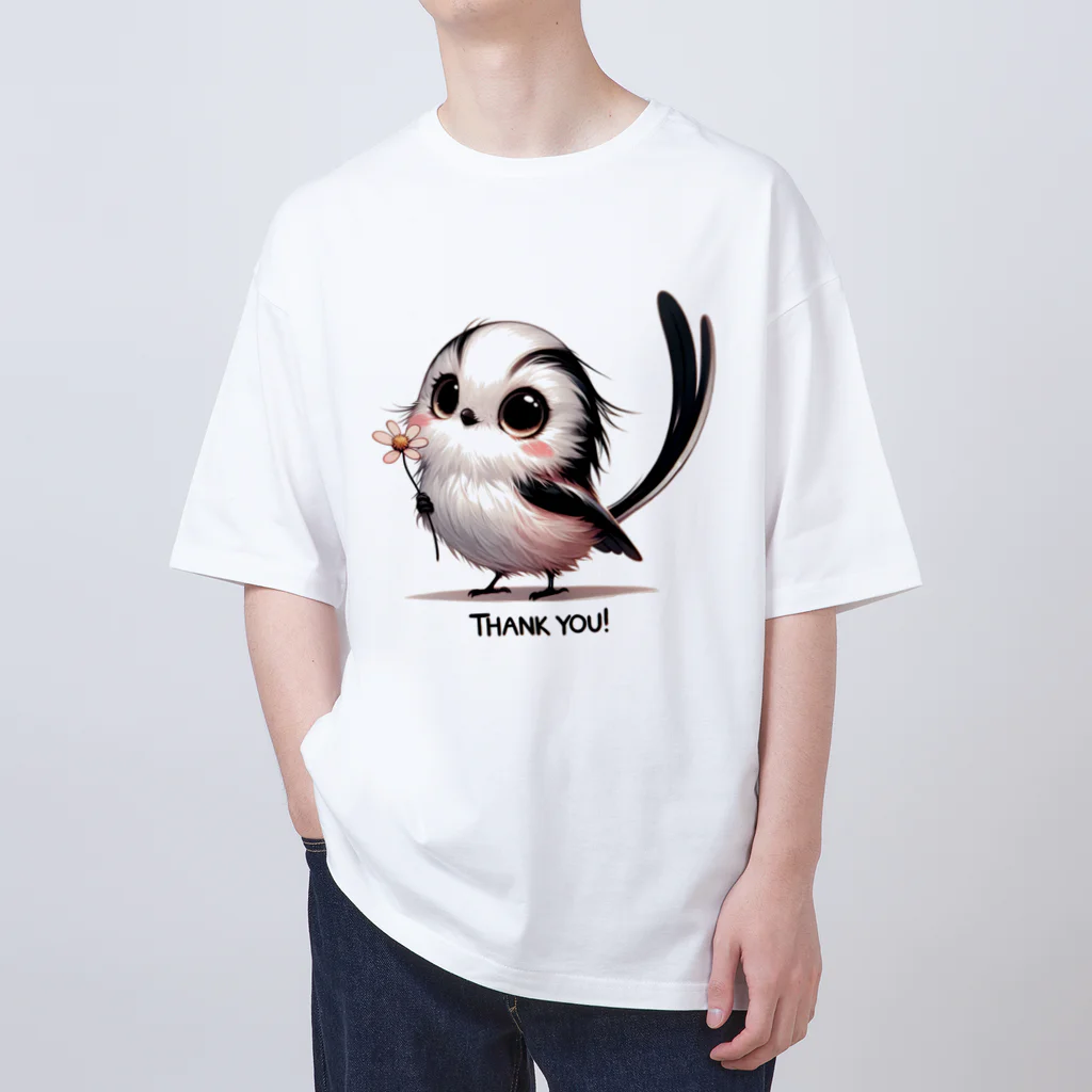 mimikkyu322のLong-tailed Tit  Oversized T-Shirt