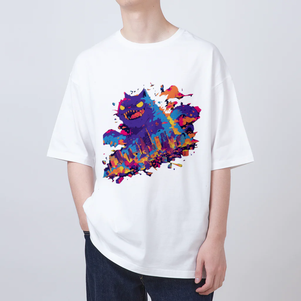 kyaffe4uのネコゴジラ Oversized T-Shirt