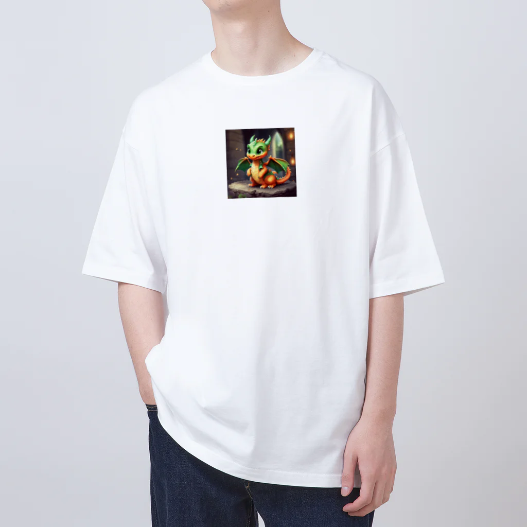 supportの可愛い金運上昇竜 Oversized T-Shirt