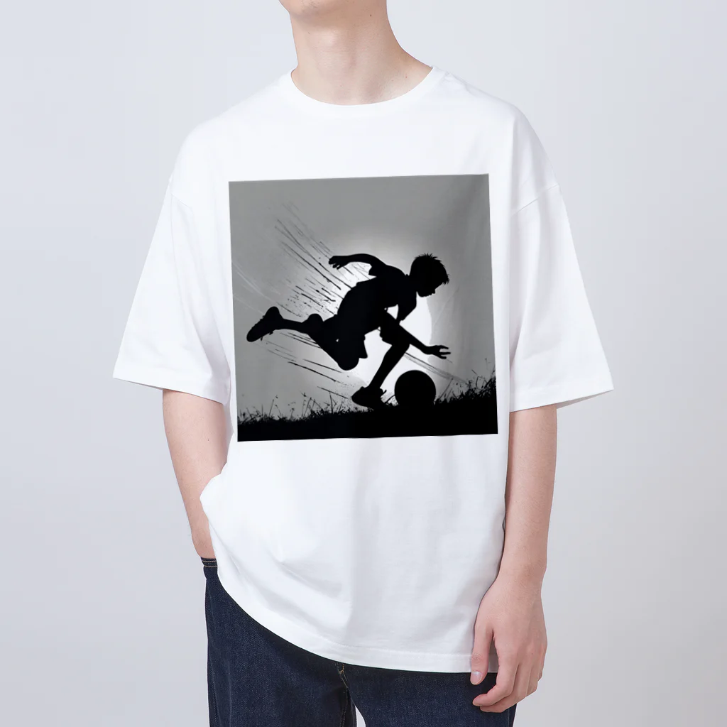 AI間違い探しのスポーツをする男の子 Oversized T-Shirt